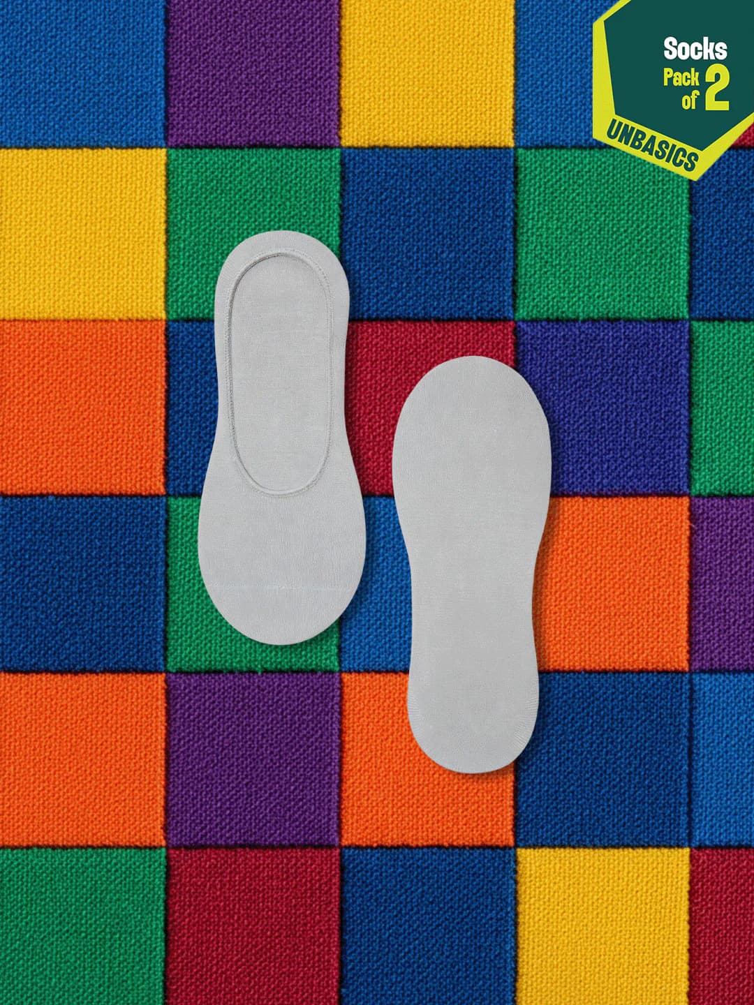 Unisex Multicolor Earthbound No Show Length Organic Cotton Socks - Pack of 2