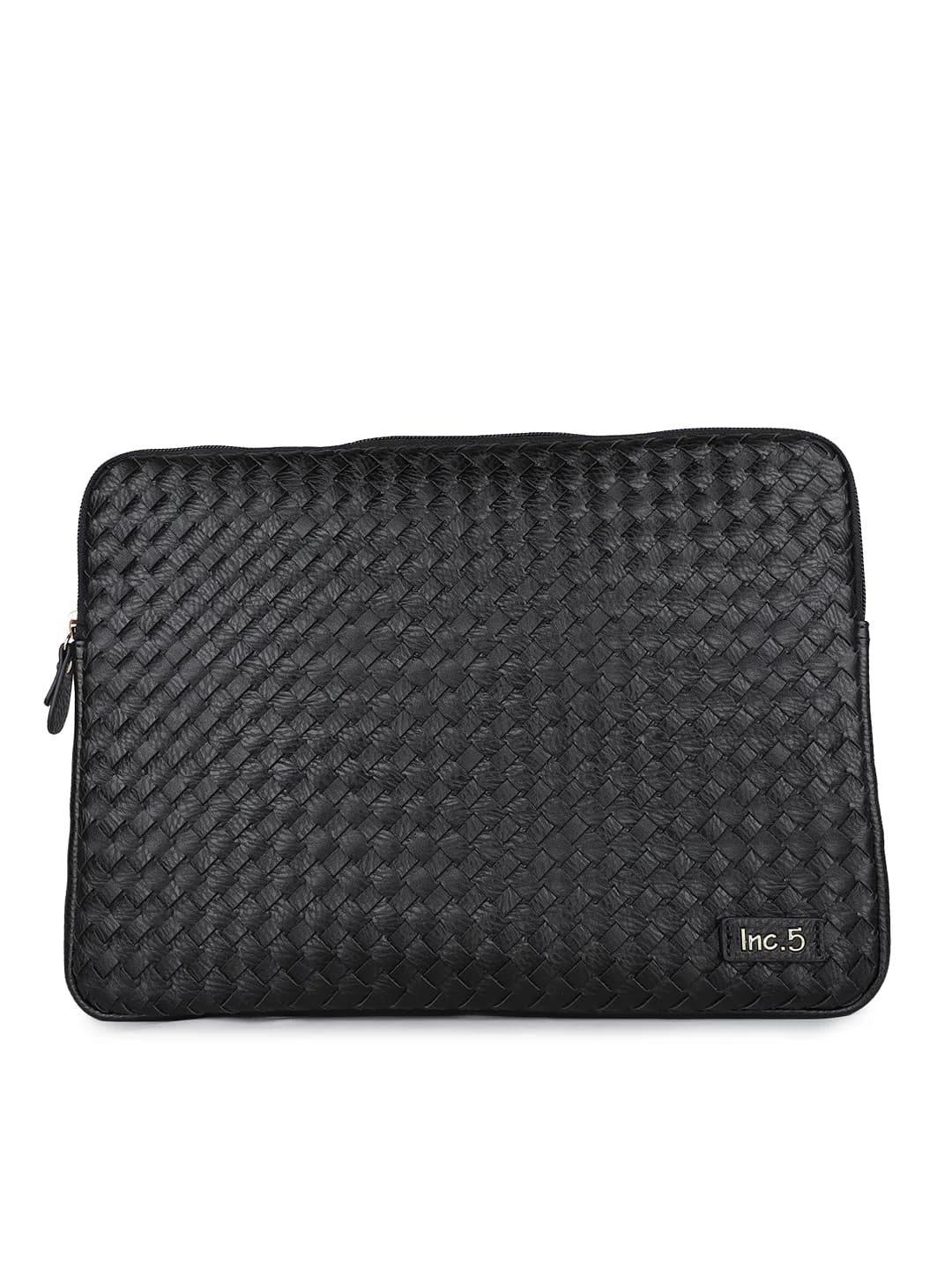 Women's Black Textured Casual Laptop Backpack