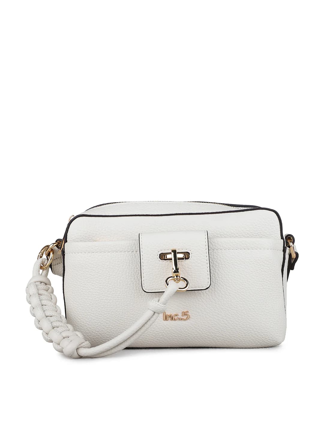 Women's White Solid Party Sling Bag