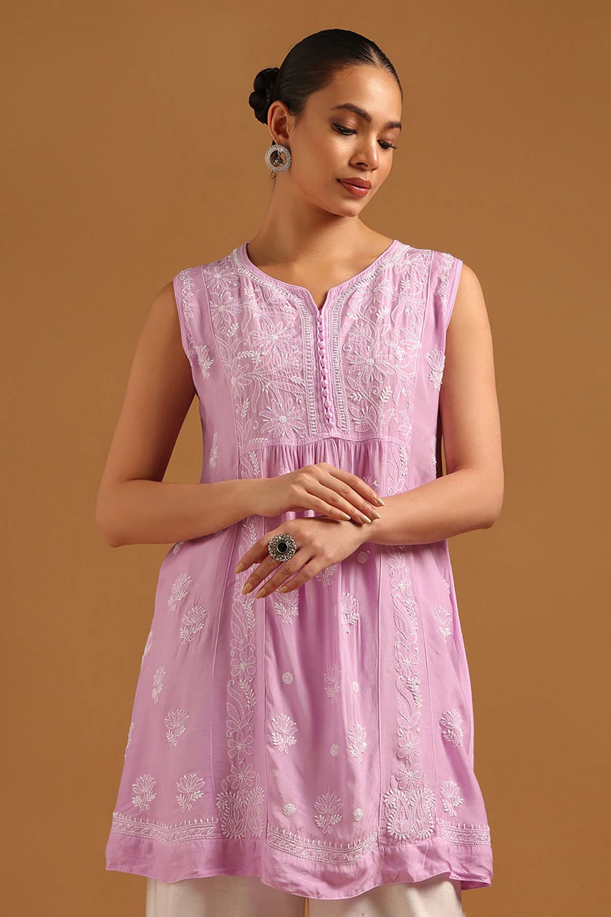 Women's Purple Festive Floral Top