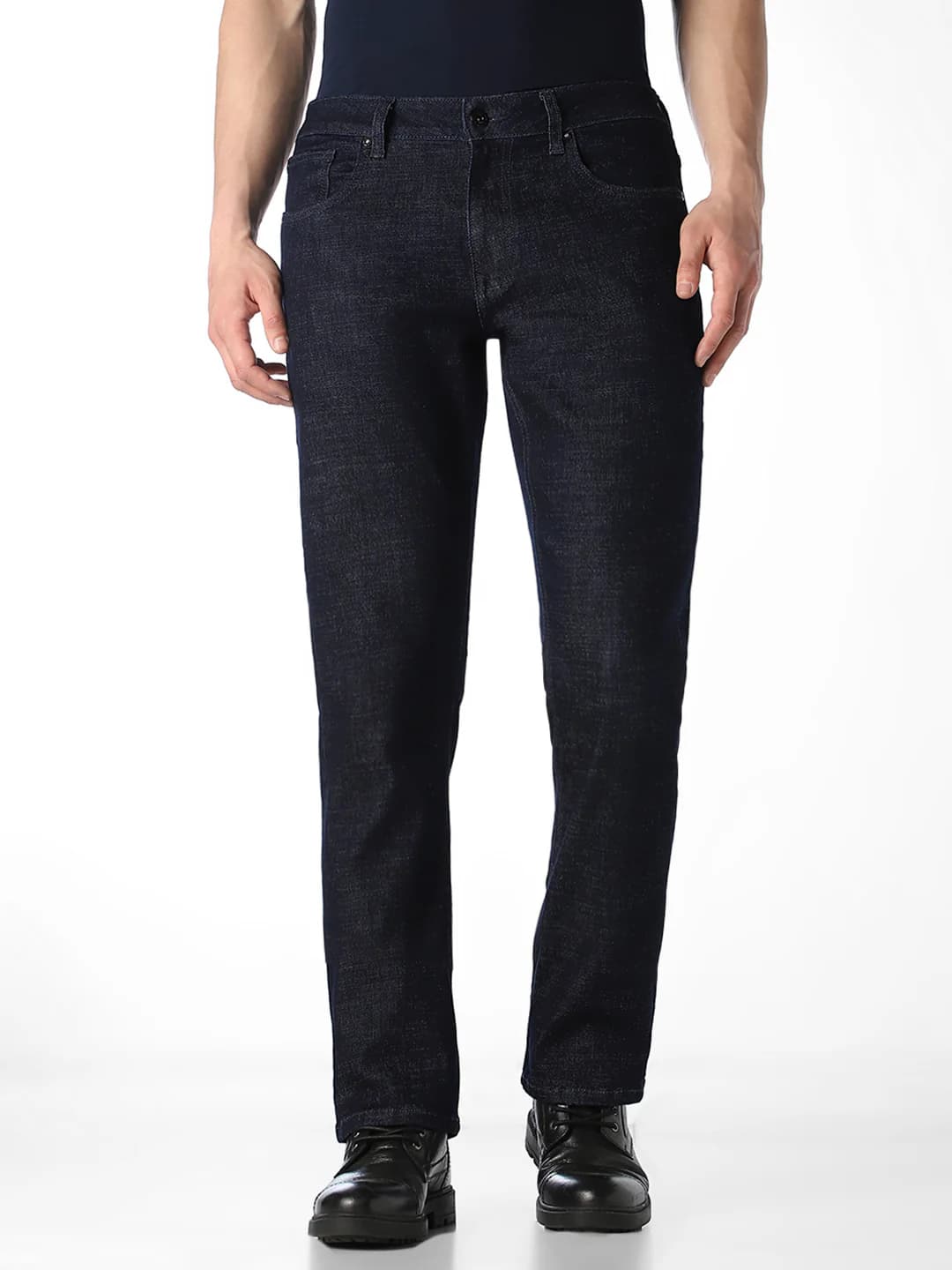 Men's Blue Casual Regular Fit Low Rise Jeans