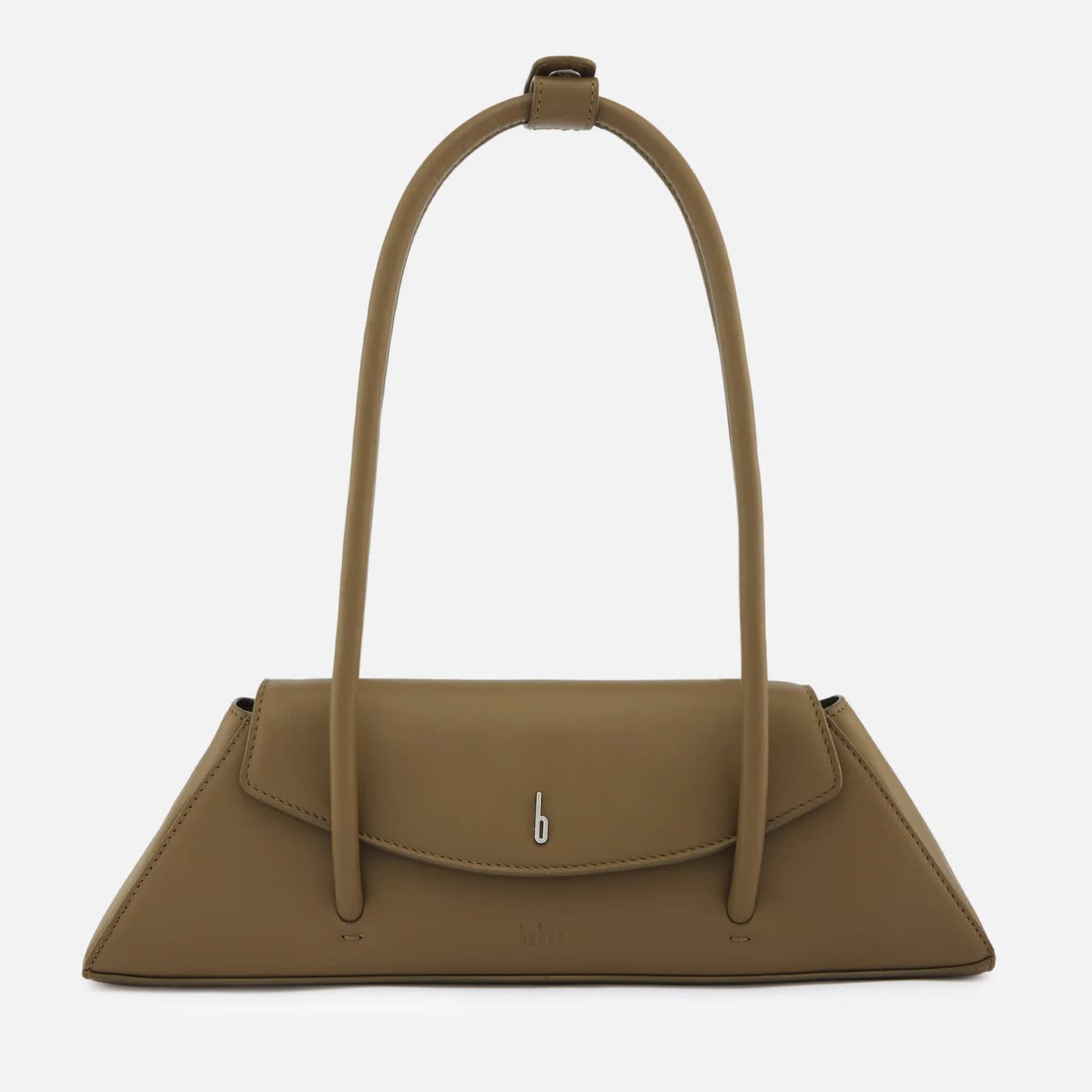Women's Green Solid Leather Diana Nappa Palm Shoulder Bag