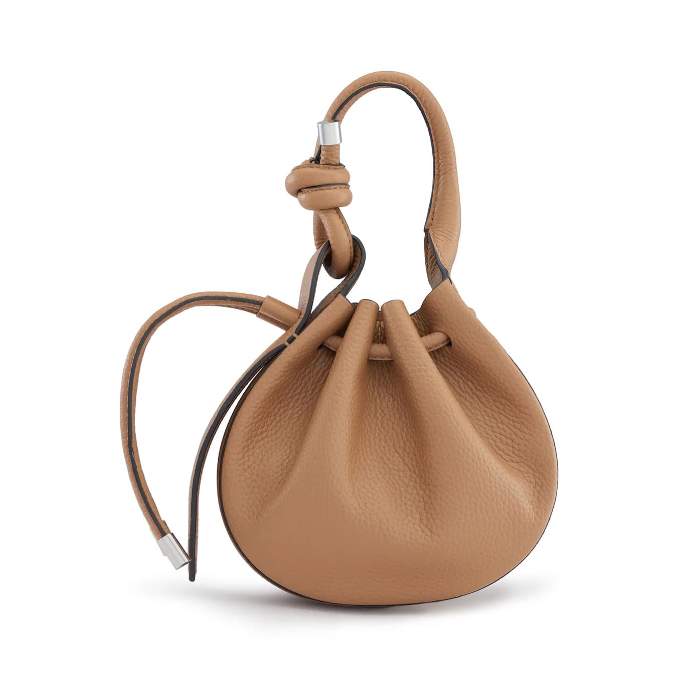 Women's Beige Solid Leather Ina Mini Crossbody Bag