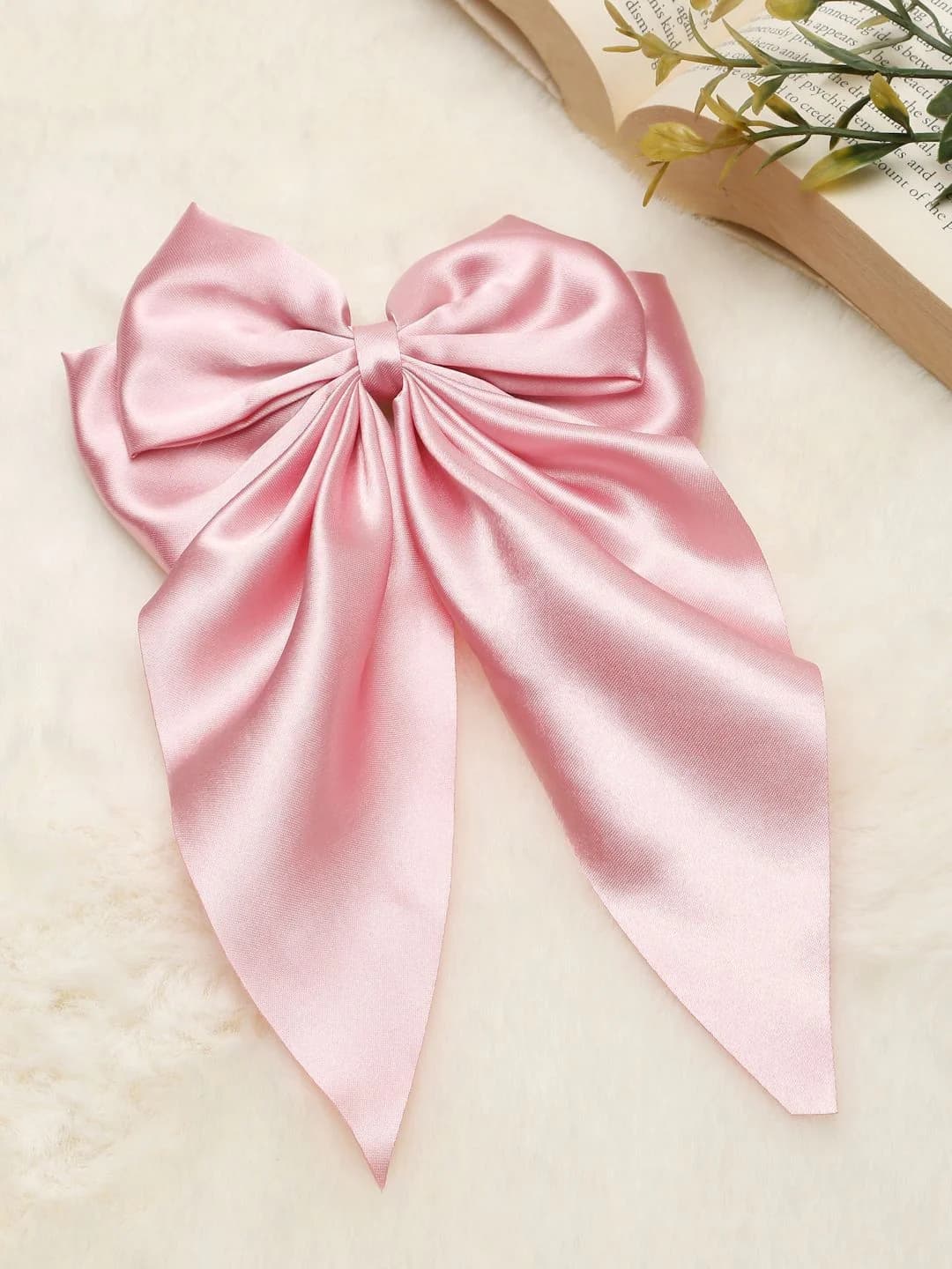 Women's Pink Bow Detailed Hair Clip