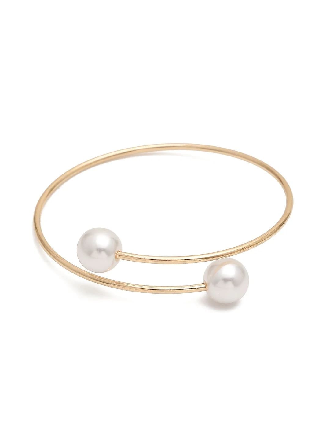 Women's Gold Pearls Cuff Bracelet