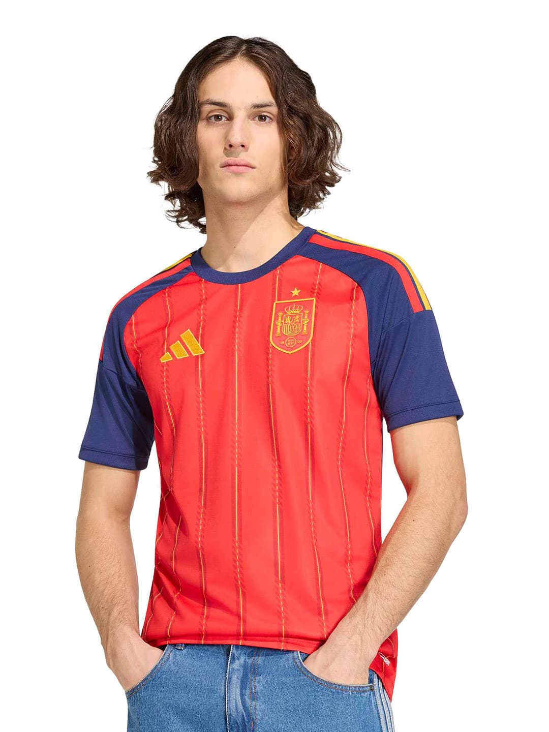 Men's Red Spain 26 Home Jersey