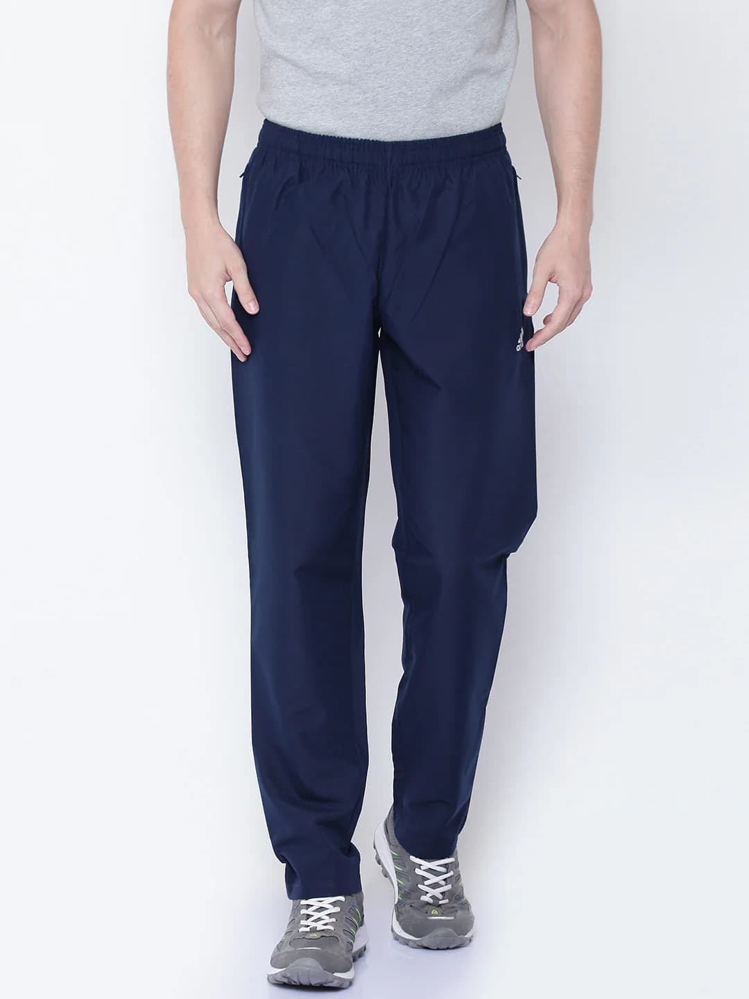Men's Blue Casual Regular Fit Printed Trackpant