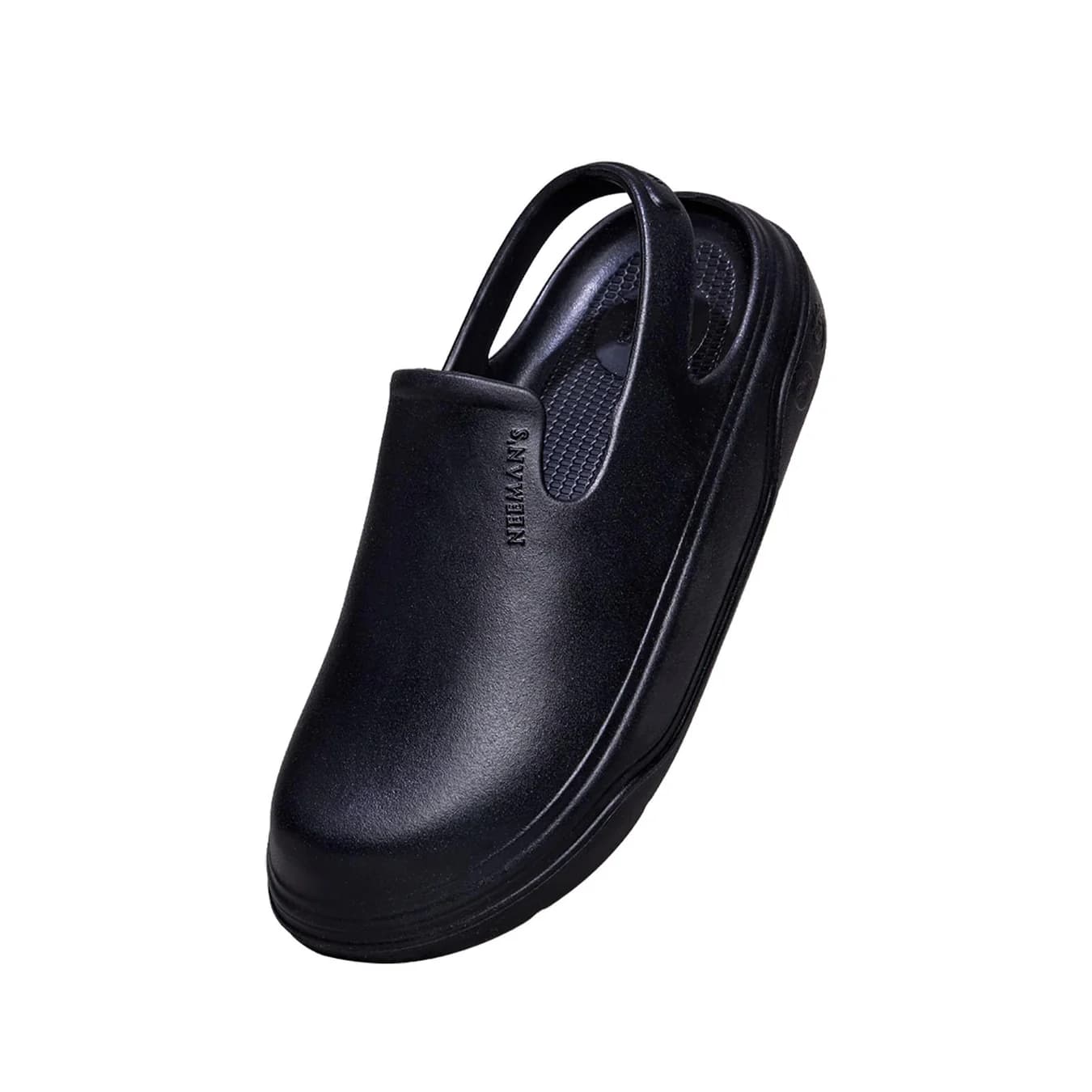 Unisex Black Casual Round Toe EVA Cusher Clogs