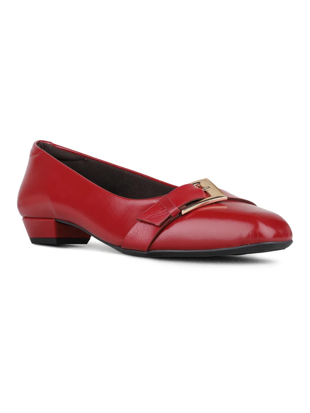 Women's Red Casual Solid Pump Heels